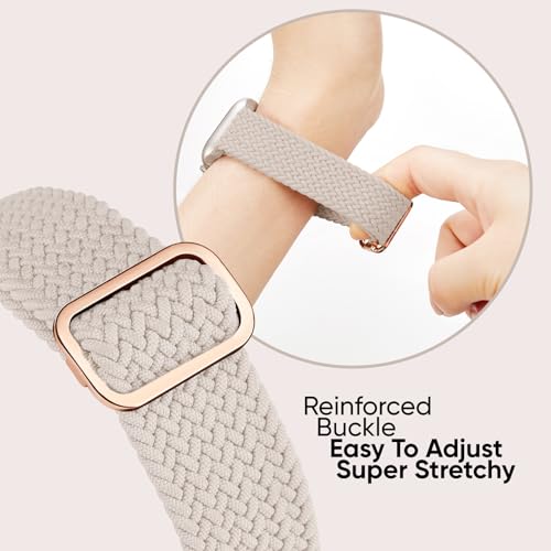 Image of 6 Pack Braided Stretchy Bands Compatible with Apple Watch Band 38mm 40mm 41mm 42mm 44mm 45mm 46mm 49mm Women Men, Adjustable Nylon Solo Loop Elastic Straps for iWatch Series 11 10 9 8 7 6 5 4 SE Ultra