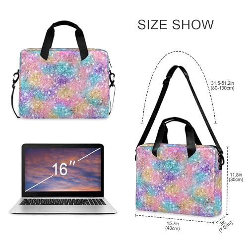 Maletín para portátil con lentejuelas coloridas 13-15.6 pulg miniatura 4