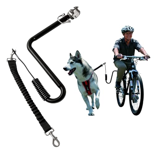 Fahrradleine für Hunde Freihändiges Hundefahrrad Hundeleine für Fahrrad Abnehmbar Fahrrad Hundeleine Einfache Installation Entfernung Fahrradleine Hund für Training Joggen Radfahren und Outdoor