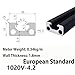 GTPBAO 1020 Black Aluminum Extrusion Rail European Standard V Type Slot 10x20mm Linear Guide Profile for Shelves DIY Flower Rack Extruded Rail(150mm 5.91