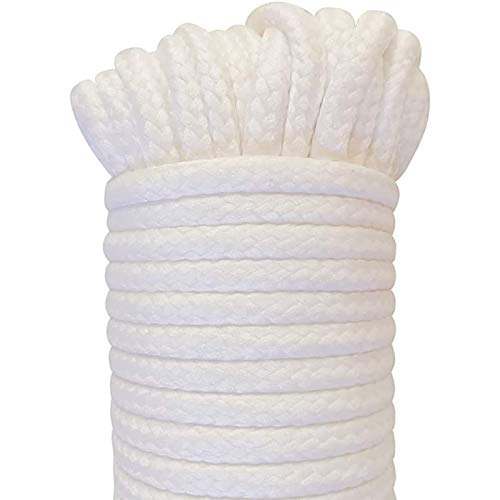 Houert Clothesline Rope, 3/16Inch X 100Ft, Retracting Outdoors All-Purpose Rope For Laundry Line Dryer, Camping Travel & Home Use Diy Rope (1 Solid Rope, White) #TOP2