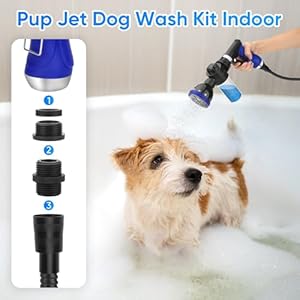 Dog Shower Attachment Water Hose Nozzle Sprayer Set with Metal 3-Way Shower Diverter & 6.6 Ft Long Hose, Tub Faucet Sprayer for Shower Arm Easy Faucet Pup Pet Bathing Sprayer Washer Hose Kit Dog Shower Attachment Water Hose Nozzle Sprayer Set with Metal 3 Way Shower Diverter 66 Ft Long Hose Tub Faucet Sprayer for Shower Arm Easy Faucet Pup Pet Bathing Sprayer Washer Hose Kit