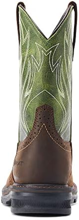Ariat Mens Sierra Shock Shield Steel Toe Work Boot Dark Brown/Grass Green 10 Wide | Image 1