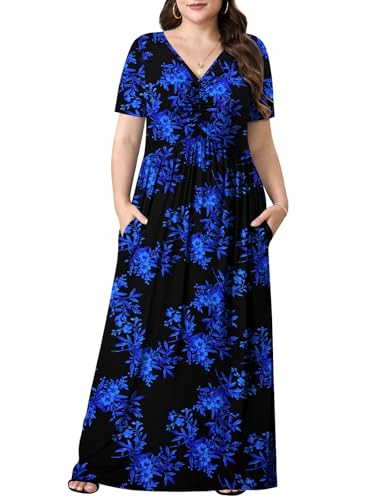 Image of PEVRL Plus Size Summer Maxi Dress for Curvy Women with Pockets 1X-5X