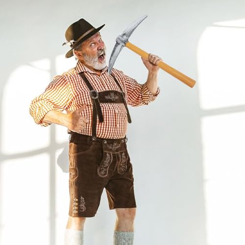 AOKWAWALIY 3pcs Pickaxe Props Foam Pickaxe Cosplay Pickaxe Safe Pickaxe Prop Fake Pickaxe Tool Halloween Costume Accessories Brown