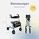 Safe Age Rollator faltbar und leicht mit Sitz - Gehhilfe für Senioren, Rollator für die Wohnung Indoor & Outdoor - mit Rückenlehne und Gehstockhalter