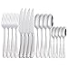 Zerophilo 16 Piece Silverware Set,Stainless Steel Flatware Set Spoon and Fork Set for 4,Kitchen Utensil Cutlery Set Mirror Finish Dishwasher Safe Gift Package (silver)