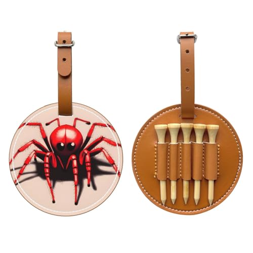 WXXWXD Cute little red spider Printed Golf Tee Storage Bag - Portable Storage, Easily Organize Tees