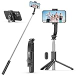 SelfieShow Selfie Stick, 4 in 1 Selfie Stick Phone Tripod Stand, 41 Inch 106cm Extendable and Portable Selfie Stick with Detachable Wireless Remote Compatible with iPhone 17 16 15/Galaxy/Huawei, etc.