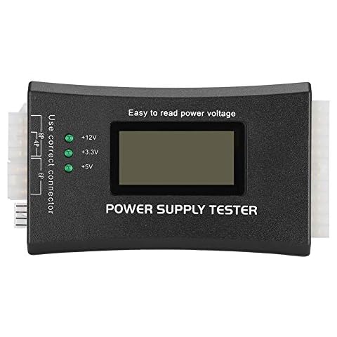 20/24 4/6/8 PIN PCI-E LCD Computer PC Power Supply Tester, ATX Power Supply Computer Host Inspection and Maintenance Tester Tool with LCD Display for SATA/ATX/BTX/ITX/TFX Cover