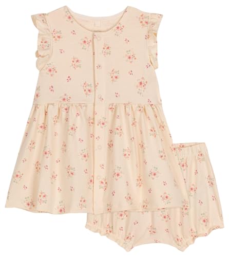 Petit Bateau - Petit Bateau Baby Girls' a0ahm Dress + Bloomer, Avalanche/Multico, 0-3 Months (Pack of 2)