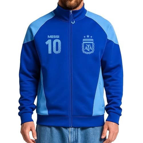 Image of Icon Sports Officially Licensed Argentine Football Association Lionel Messi Track Jacket - Unisex Adult