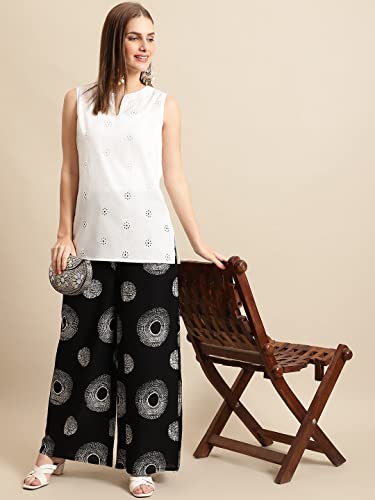 Image of Pistaa's Women's Regular Fit High Rise Palazzo