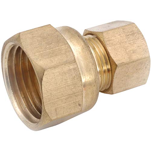 750097-0604 Brass Adapter, 3/8 Female Compression x 1/4-In. Male Compression - Quantity 10