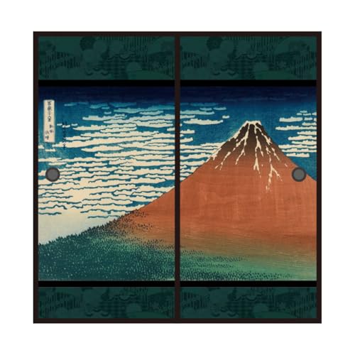 アサヒペン ふすま紙 葛飾北斎 2枚1組 幅91cm×長さ182cm 水で貼る 浮世絵 襖紙 (凱風快晴)