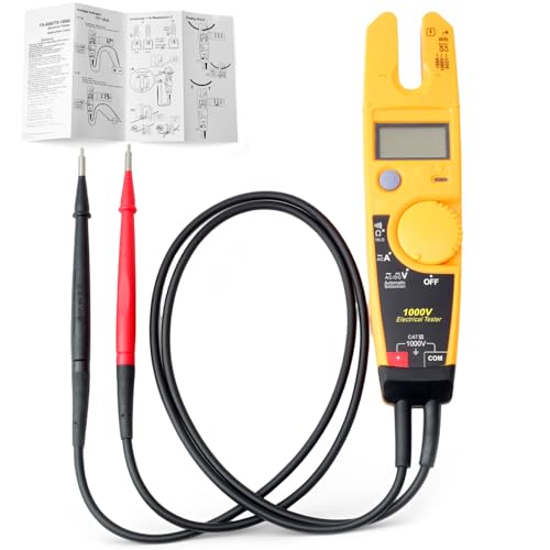 YIYANTO T5-1000 Voltage Continuity and Current Tester Replacement for Fluke Handheld Electrical Testing Tools, OpenJaw Design for Current Measurements Without Metal Touching, Slim Reach Probe Tips