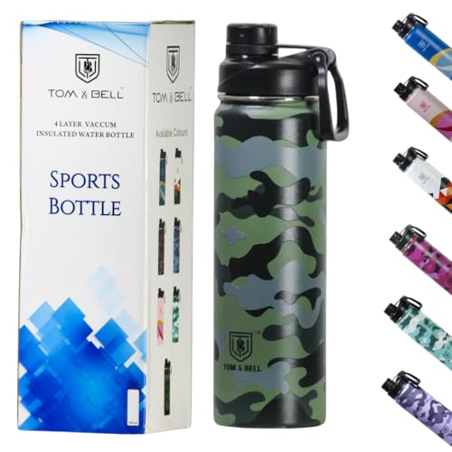 Image of Insulated thermosteel Water Bottle for Gym, Office, College, School (Army)
