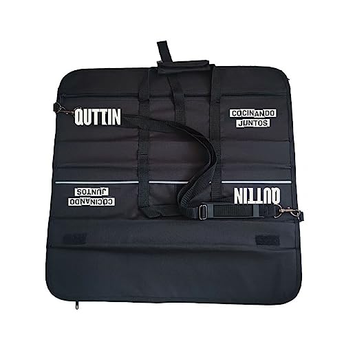 Ensemble porte-couteaux noir Quttin Cuisine portable de 45 cm pour organiser vos plans de travail