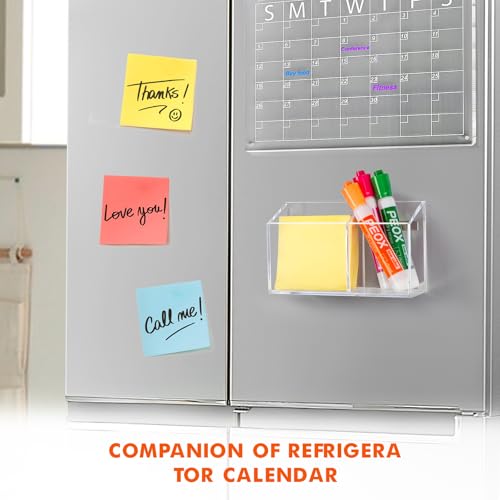 BEYGORM Magnetic Dry Erase Marker Holder for Whiteboard,Non-slip Acrylic Magnet Pen Holder for Fridge Refrigerator,Locker Organizer for Work,Locker Accessories,Pencil Cup for Desk, image 2