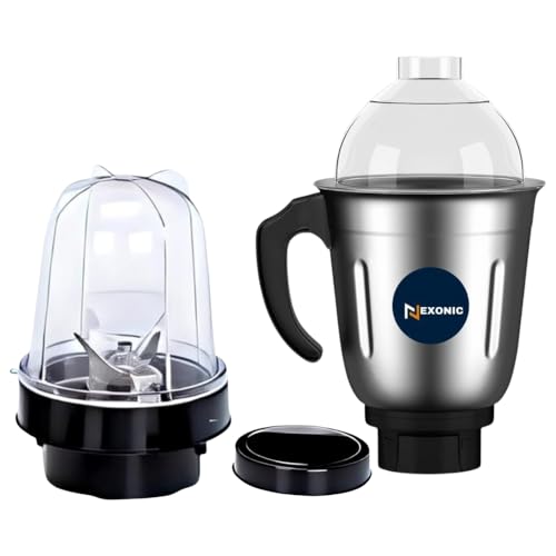 Image of Heavy Quality Chutney1500 ML for All mixer Grinder & Unbreakable bullet mixer grinder set with a versatile bullet mixer juicer300 mL universal 4-teeth coupler,2-slot compatible.