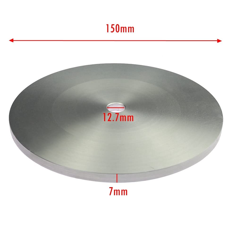 6" / 8" Supporto per piastra di lucidatura Master Lap in alluminio per platorello diamantato/disco abrasivo, 6 pollici 150 mm