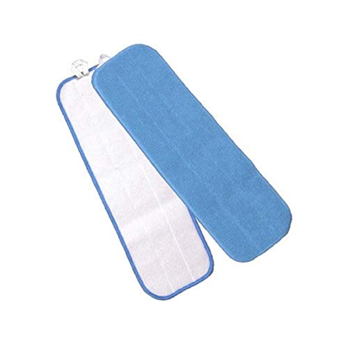 Image of 2504-MFFP-18B-DZ Microfiber Flat Mop, 18 inch, Blue with Velcro Back (Pack of 12)