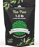 Tress Wellness Wax Beads - Safe for Skin - Dermatologically Tested - At-Home Kit for Bikini, Brazilian & Full Body - Tea Tree 1.2 lb