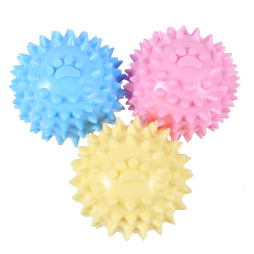 BELLIFFY 3個 歯のクリーニングボール 犬 きしむ 歯磨き粉 おもちゃ ぬいぐるみ ドッグランチャー ペット 噛む人