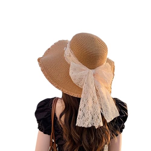 Sombrero de playa plegable con ala ancha para mujer miniatura 1