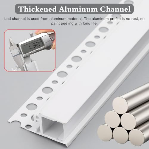 Profilé LED en aluminium 1,2m pour finition de plafond et corniche - 4