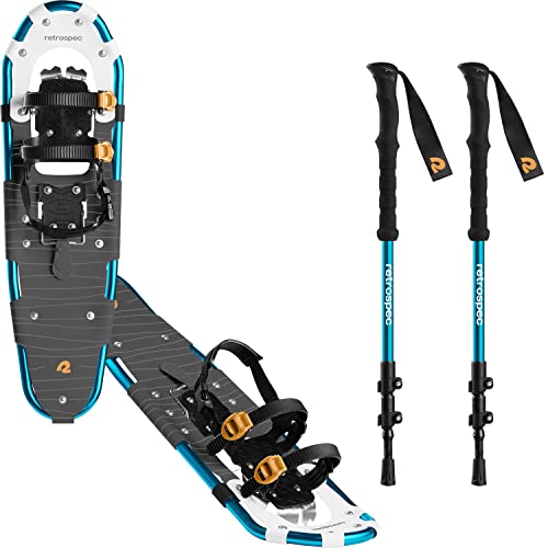 image for Retrospec Drifter Snowshoes & Trekking Poles Bundle with Adjustable Bi
