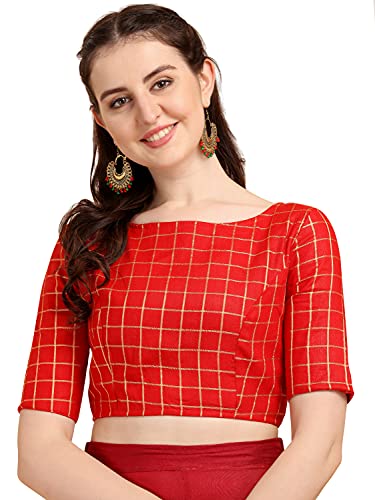 Image of OOMPH! Womens Jacquard Boat Neck Blouse (Checks)