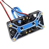 RC Voitures Modèles pour Traxxas pour X MAXX pour Arrma pour Kraton 1/5 RC Truck Moteur sans Balais Dissipateur Thermique Double Ventilateur Refroidissement Dissipateur Pièces(Blue)
