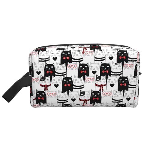 Beauty case da viaggio con foglie colorate borsa per il trucco da grande capacità con cerniera multi-stile portatile idea regalo per uomini e donne cosmetica da