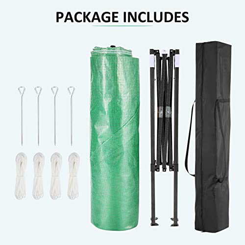 Rlairn Pop Up Greenhouse For Outdoors Heavy Duty With Roll-Up Door And Screen Windows Walk In Green House For Plants With Pe Cover Portable Greenhouses For Patio Backyard 6.6X6.6X9.5 Ft #TOP6