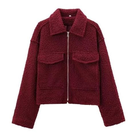 Xunger Women's Oversized Wool Blend Jacket Cover