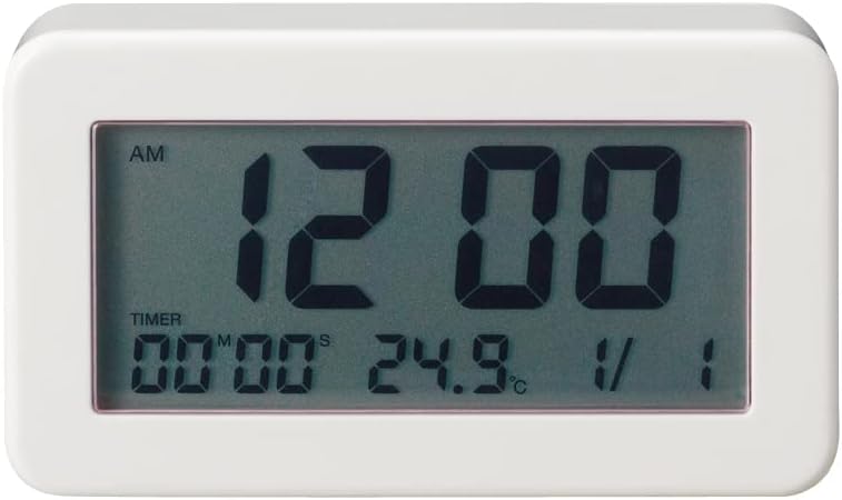 無印良品 デジタルバスクロック MJ‐DBC2 12046721 白 幅93×奥行26×高さ53mm