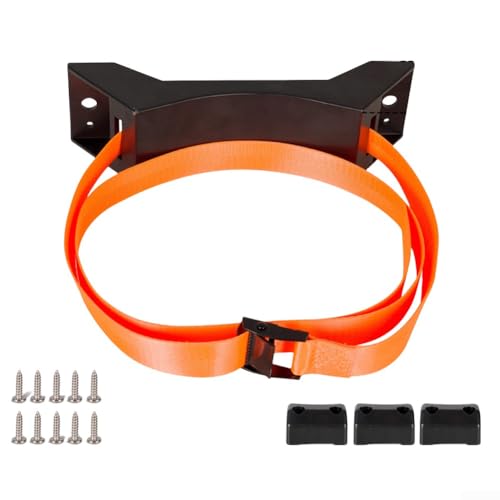 Cinturón de fijación para cilindro de gas de coche con correa de nailon ajustable para un manejo seguro en casas rodantes, yates, fábricas y laboratorios (naranja, 1,5 m)
