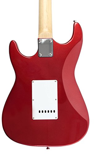 Stedman Pro Ymc Full Size Electric Guitar With Amp, Case And Accessories Pack Beginner Starter Package, Metallic Red #TOP3