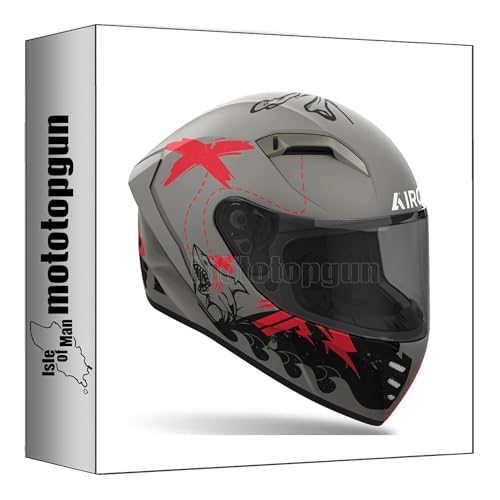 Casque moto intégral Airoh Connor Desperado orange grand écran taille XXL