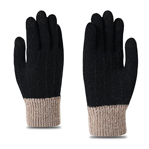 Gants d'hiver en Tricot avec écran Tactile,Tricotés Gants de Travail antidérapants en Polaire Chaude élastique,Gants d'hiver pour Le Ski Cyclisme Randonnée Conduite Homme/Femme cadeau de Noël Cover