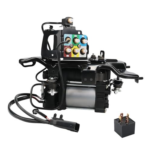 PEMICEM Air Ride Suspension Compressor Air Pump with Bracket and Relay Replacement for Jeep Grand Cherokee 2011 2012 2013 2014 2015 2016 2017 2018 2019 2020, Replace 68204730AI 68041137AD 68204730AC