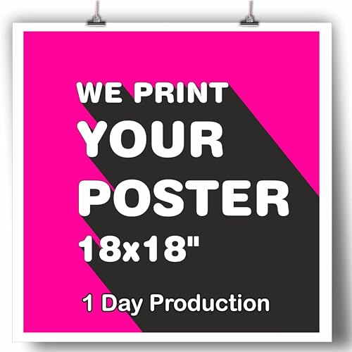 Custom poster 18x18 - Upload Your Photo - Get a photo poster | Posters printing service - Create your own personalized poster - Gift for Christmas Birthday Wedding