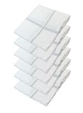 S4S Men's 100% Cotton Luxury Collection Handkerchiefs - Pack of 6 (White Striped_46X46 CM)