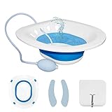 Sitz Bath for Hemorrhoids, Sitz Bath for Toilet Seat, Yoni Steam Seat, Foldable Sitz Bath for Postpa