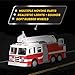 Driven by Battat — Micro 1:24 Scale – Fire Truck – Small Toy Truck with Lights, Sounds & More for Boys & Girls Age 3+, White and Red