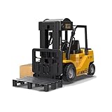 Carretilla elevadora RC elevable con ajustes de la dirección y antideslizamiento. Carretilla Crawler elevable de control remoto para niños con efecto humo realista. Regalo, Juguete Educativo