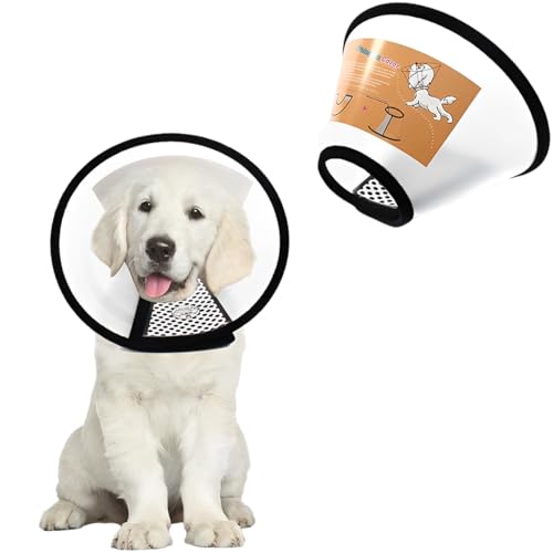 ZEPIQOR Collari Protettivi e Coni Forma Cono per Cane Gatto Collari Protettivi e Coni Collare Collare Anti Morso o Leccata Collare Regolabile Adatto per 5 kg Gattini e 4 kg Cuccioli