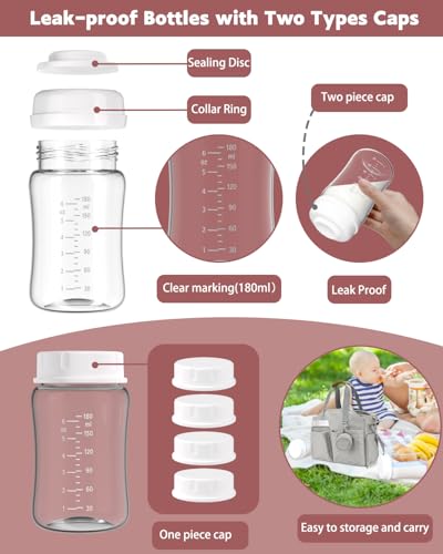 Image of 4packs 29mm Full Breast Replacement Pump Parts for Spectra S1 S2 9 Plus Synergy Gold Include 13mm Flange,Valve,Backflow Protector,Tube,Bottle,Caps, Fit for Motif Luna Cimilre Ameda MYA Pump