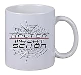 Kaffee Tasse Kalter Kaffee Macht Schön Spinne Spinnweben Geschenk Weihnachten